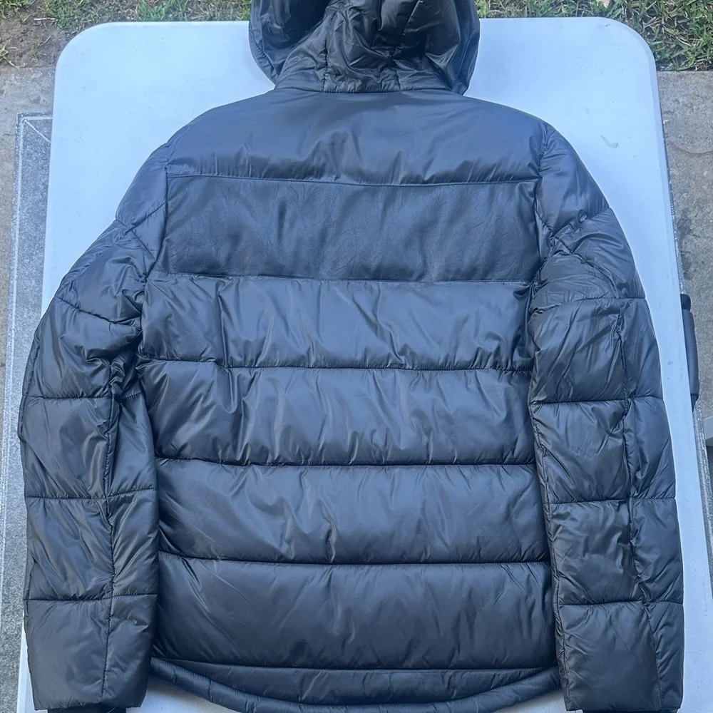 GUESS BY Marciano Black Puffer Jacket with Orange Lining